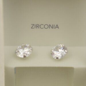 I Am Zirconia Sterling Silver Stud Earrings